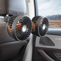 Ventilateur De Voiture Double Tête — Rechargeable Et Orientable